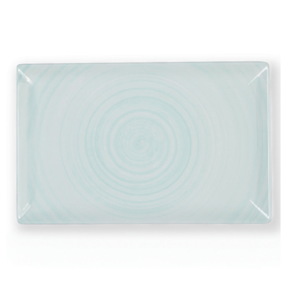 Bon Chef 54115-BL Brushstrokes Tray 12" X 7.5" H Rectangular