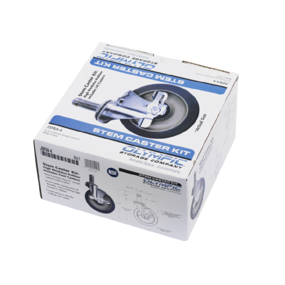 OlympicJ5FBA-4 Stem/Swivel-Brake Caster Set Includes (4) 5" Dia. Casters With Brake
