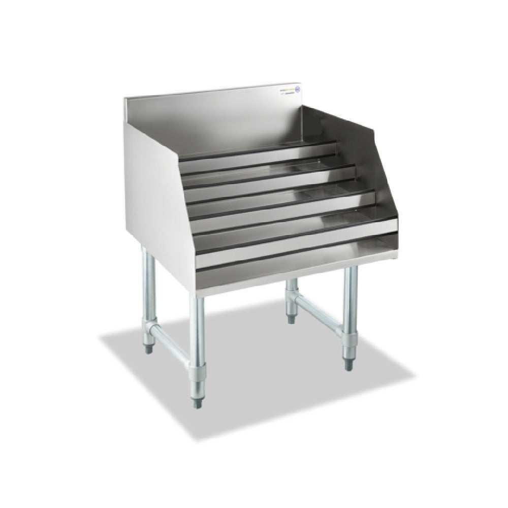 Steel Works Stainless SWLDR-1836 Underbar Raised Liquor Bottle Display Unit 32-9/32" X 18"