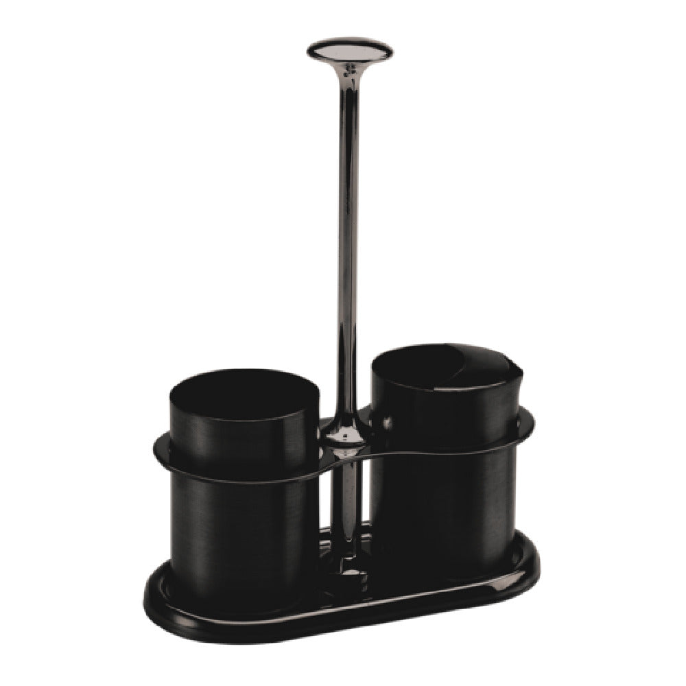Service Ideas STCCRSG4BX Service Ideas Cream & Sugar Caddy Set 4 Ounce Black Onyx