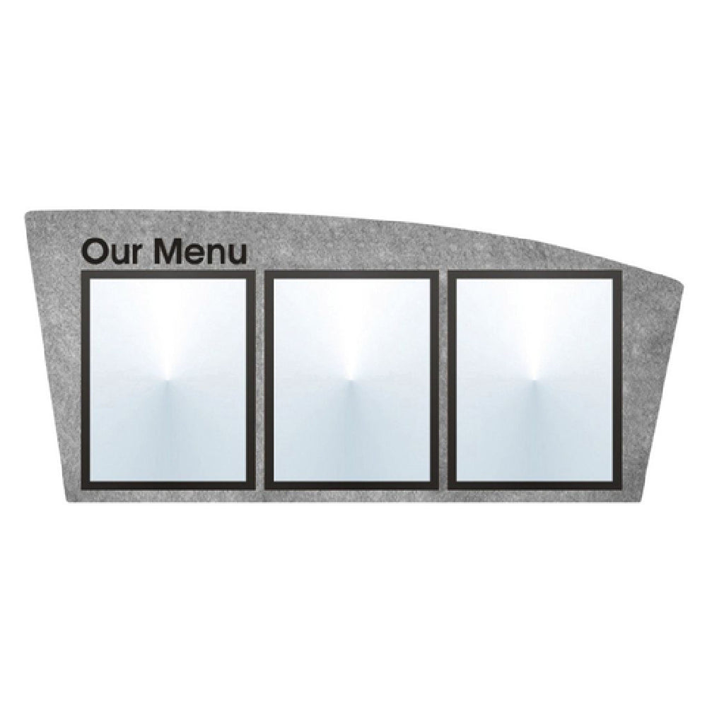 Hubert 81031 - Menu Board, 3-pocket, Wall-mount