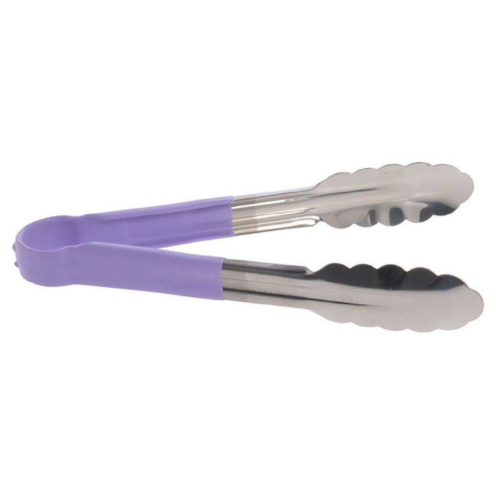 Hubert 92808 - Allergen Awareness Tongs, 9", Scalloped