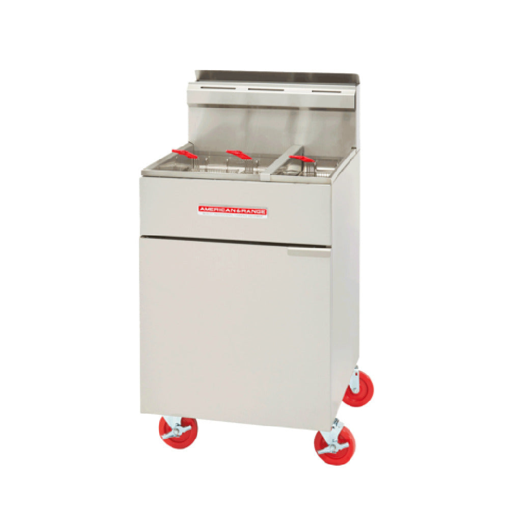 American Range AF-50/25_NAT - Floor Model Fryer, All Stainless Steel Front And Sides