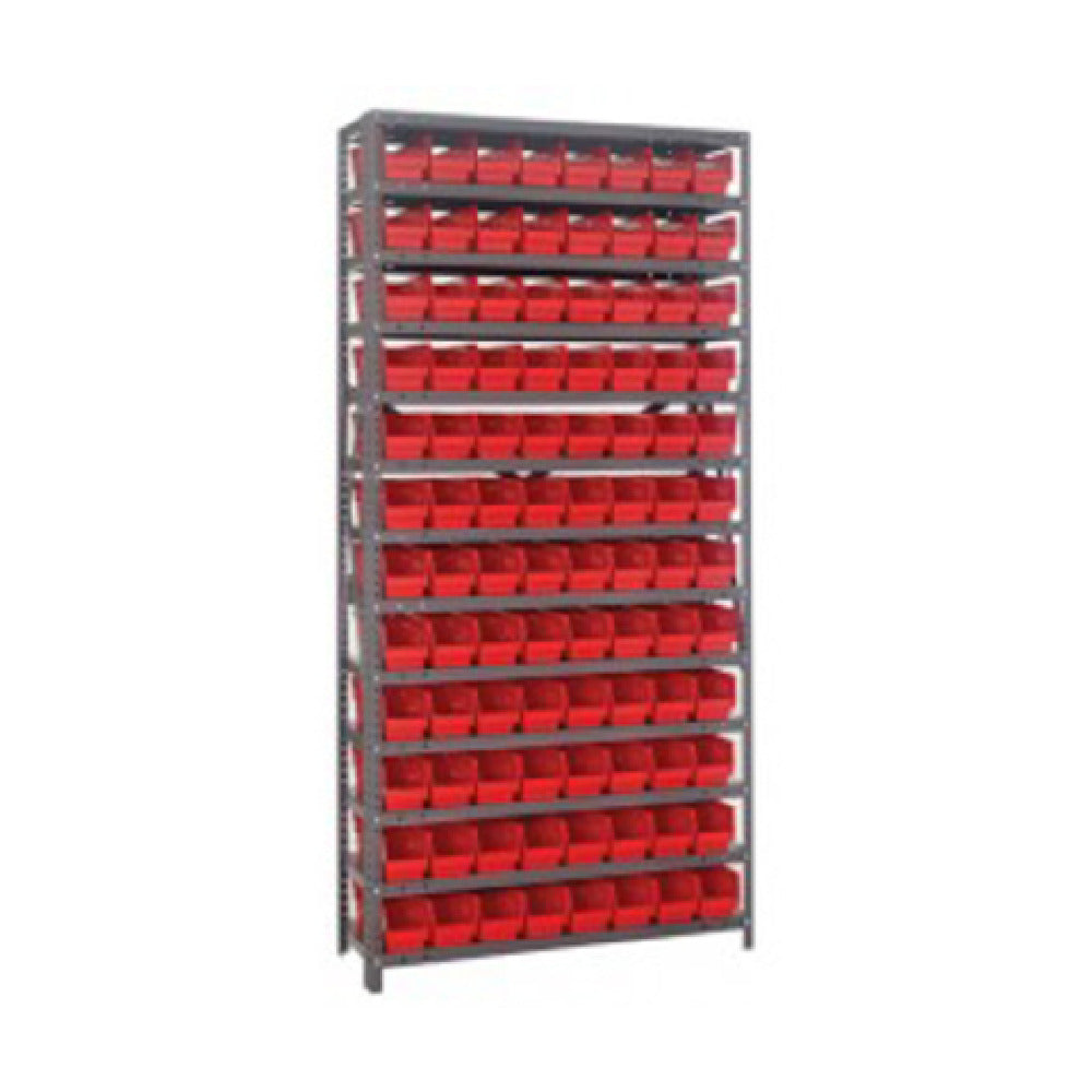 Quantum 1275-101_GREEN - Shelving Unit, 12"D X 36"L X 75"H, Heavy Duty