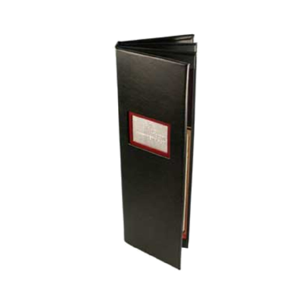 Menu Solutions CD960BD Menu Cover Holds 4-1/4" X 14" Inserts Quad Panel Booklet With 6 Views