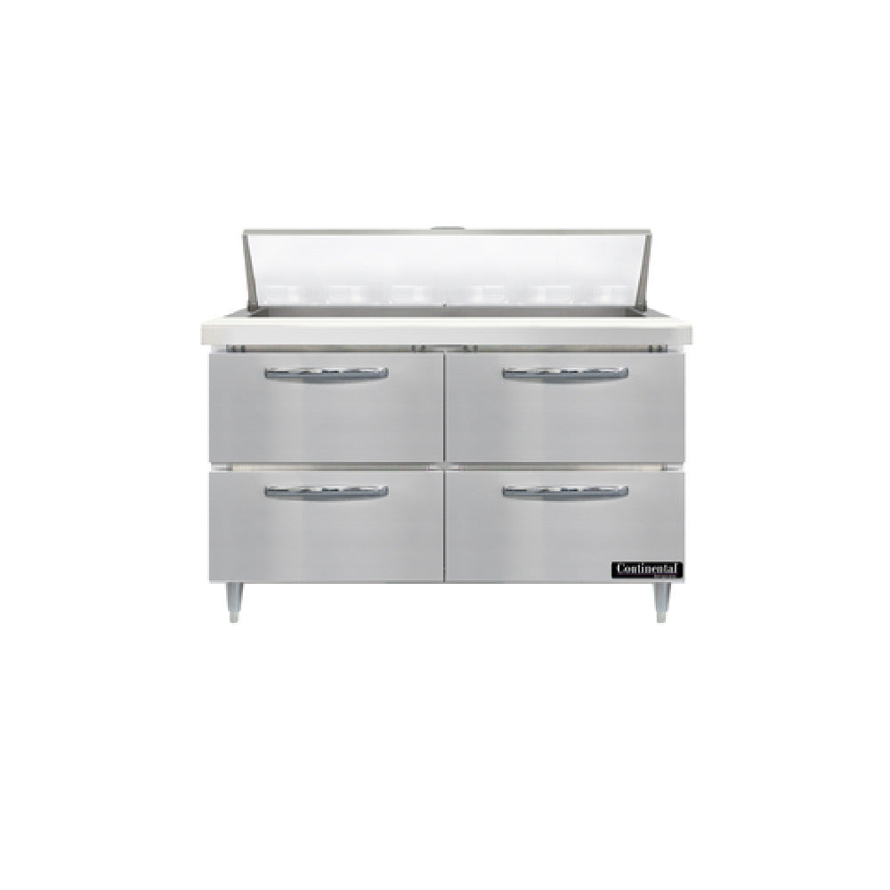 Continental Refrigerator D48N18M-D Designer Line Mighty Top Sandwich Unit 48"W