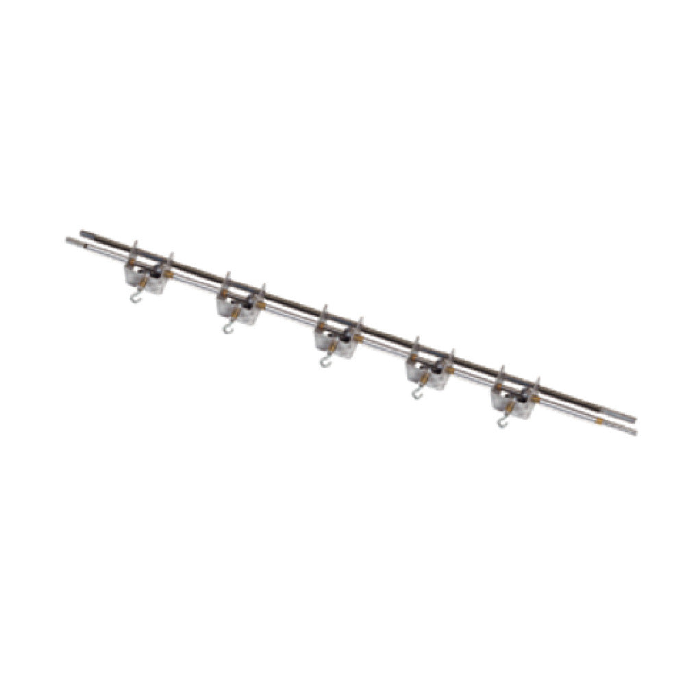 Rotisol FI1675-C Complete Vertical Spit System Bar For Grand Flame 1675 Including (2) Brackets Necessary To Install The System