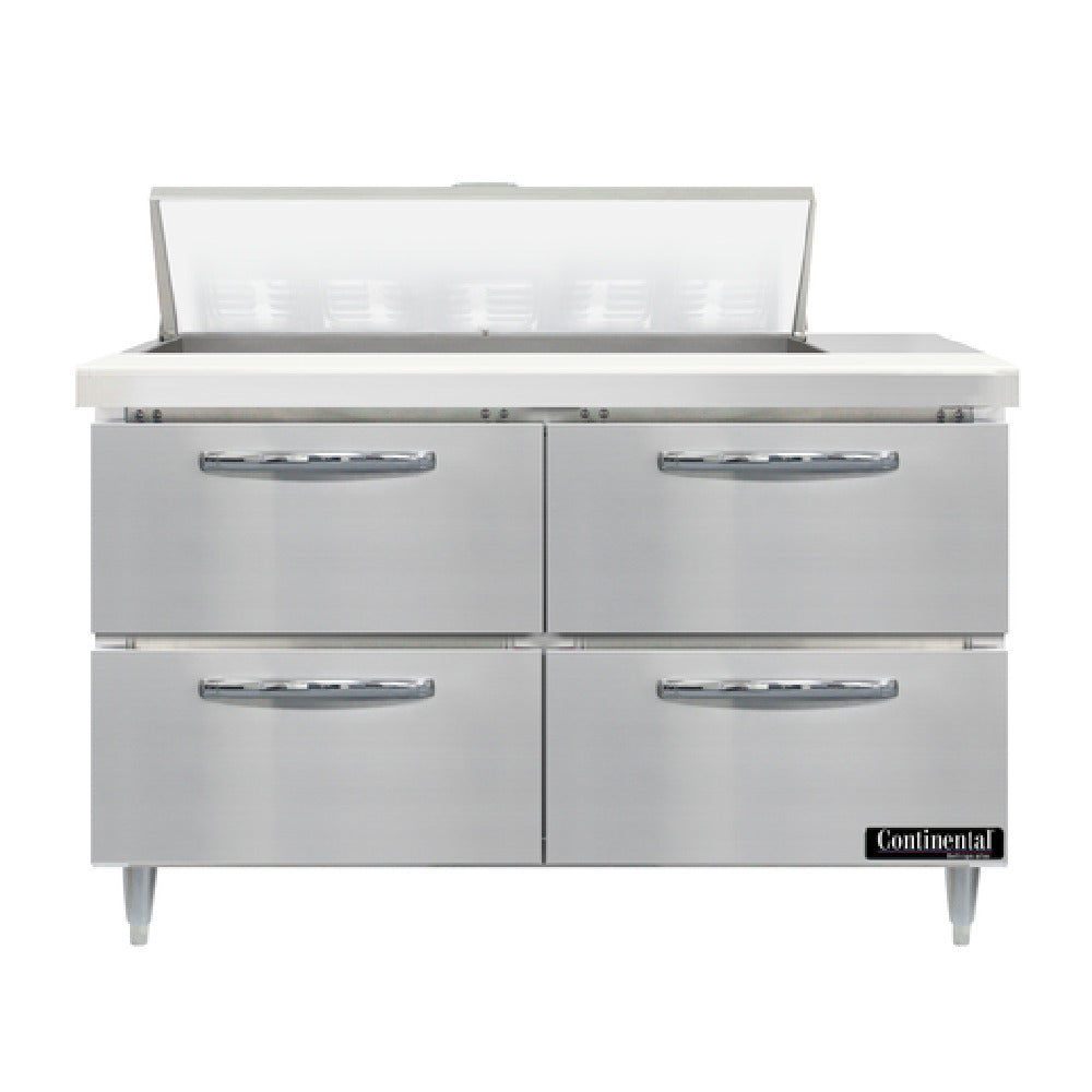 Continental Refrigerator D48N10-D Designer Line Sandwich Unit 48"W Two-section