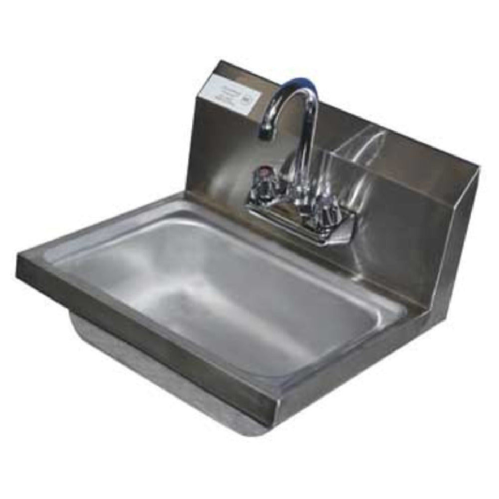 Serv-Ware HS15-CWP - Serv-Ware - Sinks - S/S Hand Sink NO Splash Guards - Dimensions: 17" W X 15" D X 13.5" H - Materials: 18 Gauge
