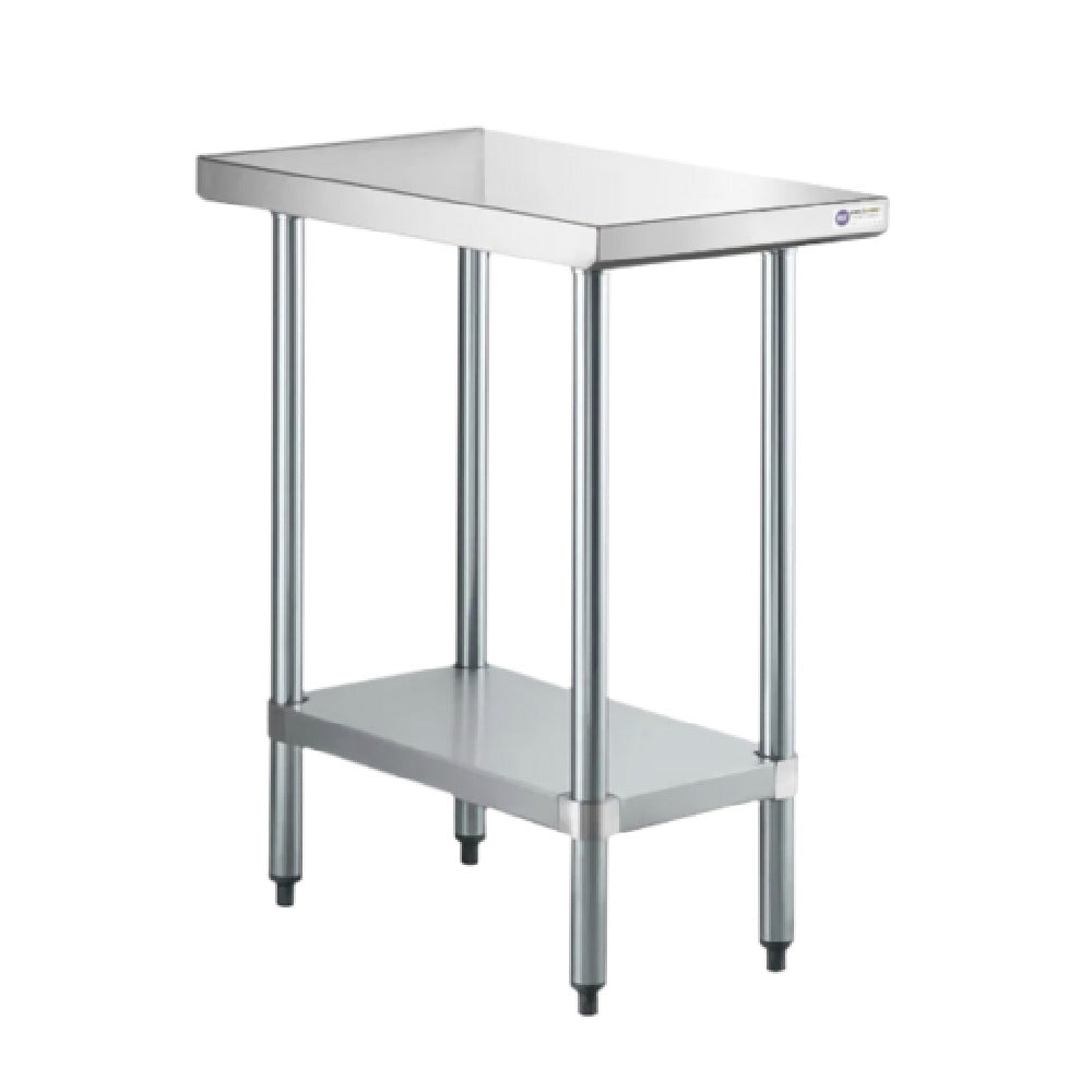 Steel Works Stainless SWWTS-3012-318 Worktable 30" X 12" X 34"H 18ga/304 Stainless Steel