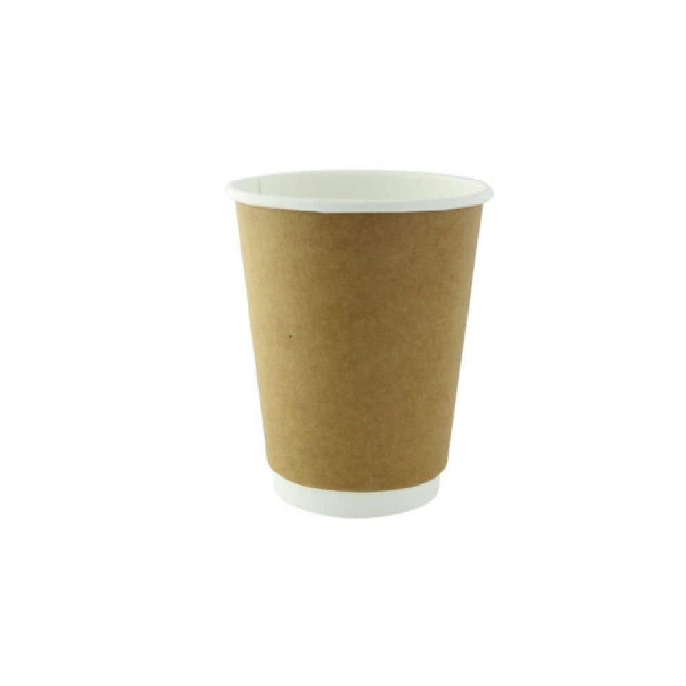 PacknWood 8NPGCDW121 - Double Walled PLA Cardboard Cup, 12oz., 3.54"Dia X 4.33"H