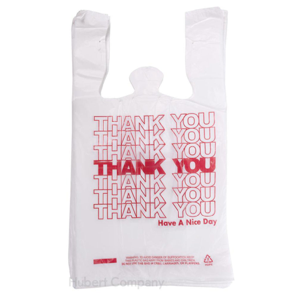 Hubert 81750 - T-Shirt Bags, "thank You", 13"L X 5-1/2"W X 12"H
