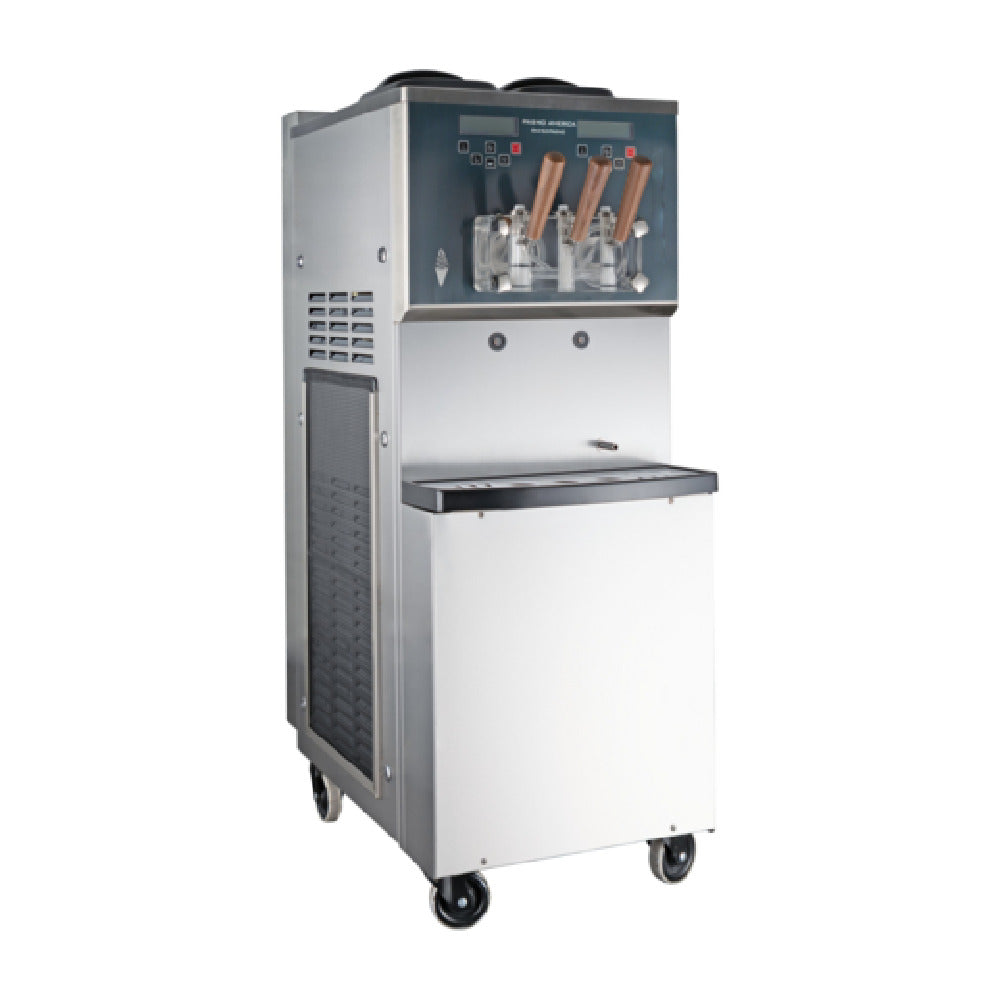 Pasmo USA S970F-TLA4 PASMO Gravity-Fed Twin Twist Standing Soft Serve Freezer