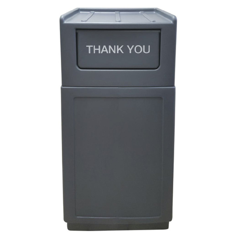 Hubert 92386 - Trash Receptacle, "Thank You", 39 Gallon