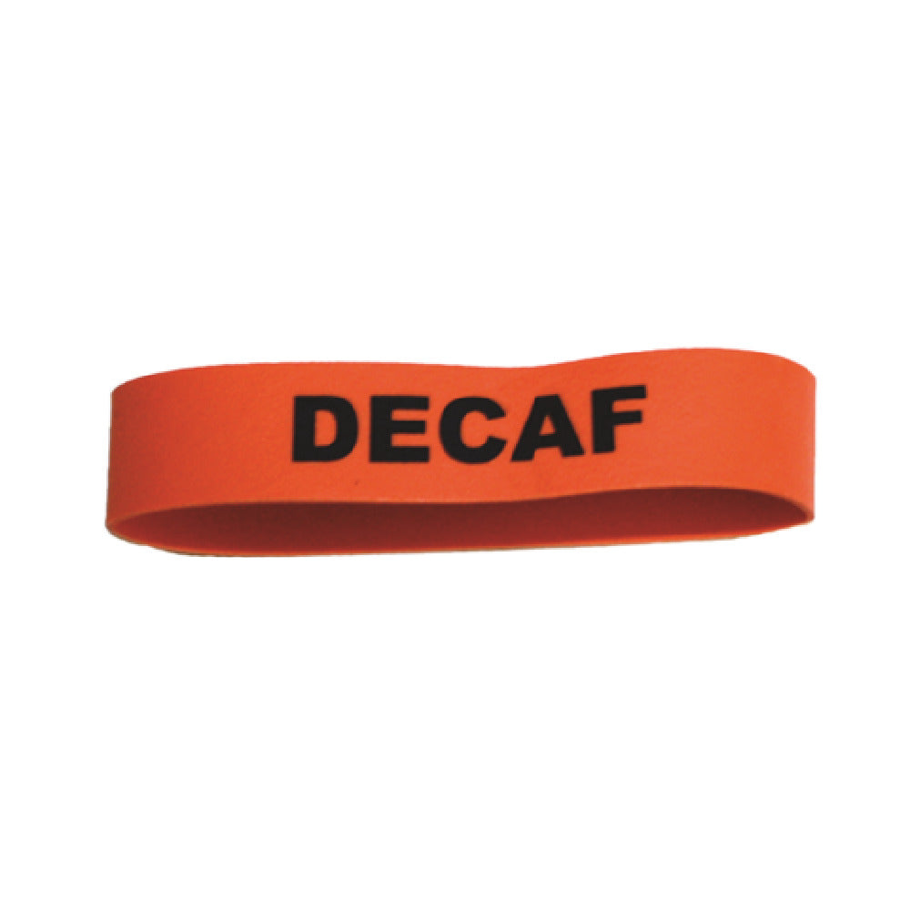 Service Ideas FBDECAF Service Ideas Flavor Band Rubber Band Decaf Orange