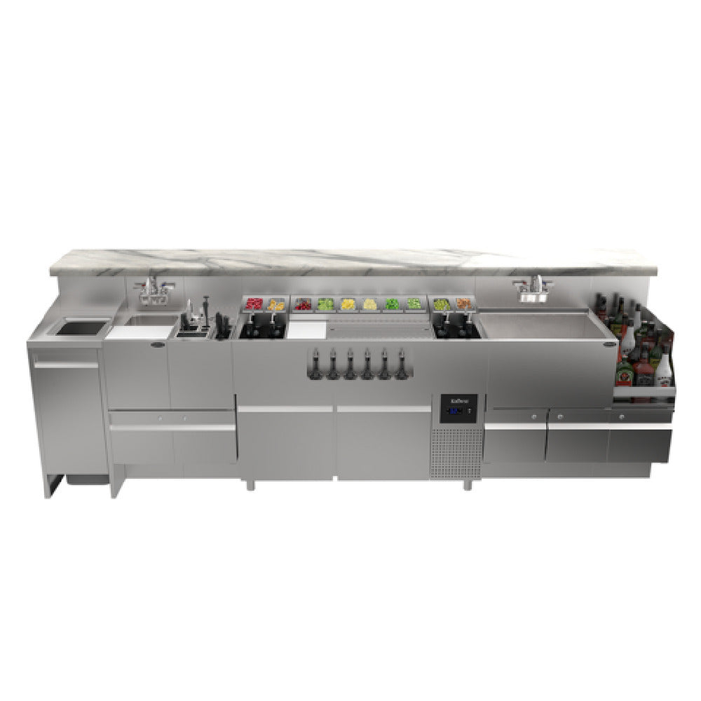 Krowne AL24-AL122-R The Alchemist One Twenty Two Alchemy Series Workstation 122"W X 24"D X 32.5"H