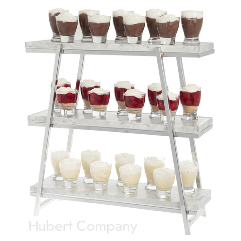 Hubert 10986 - Cerve Collection Shelf Display, 3-tier, 20-7/8"L X 7-1/2"W X 20-11/16"H