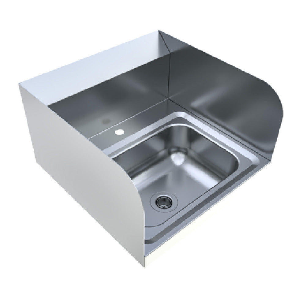 BK Resources BKHS-D-1410-1-SS - Hand Sink, Wall Mount, 14" Wide X 10" Front-to-back X 5" Deep Bowl