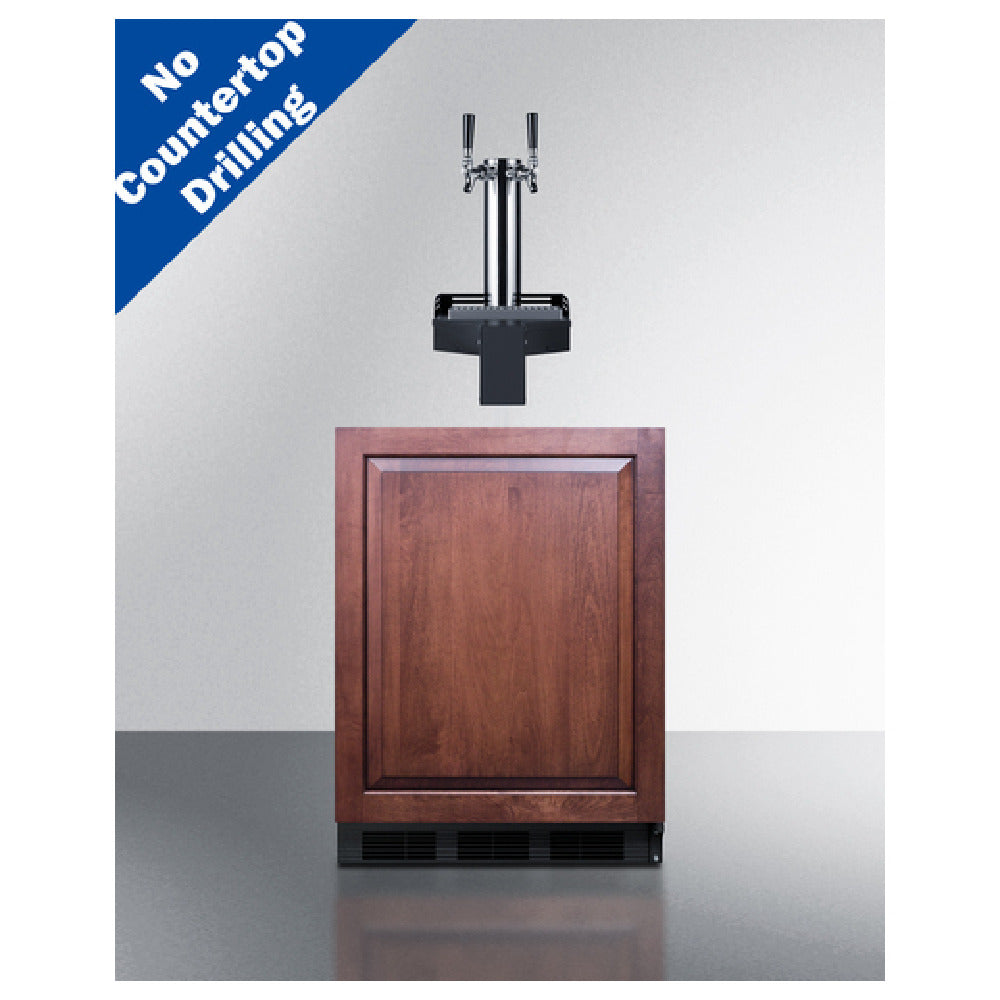 Summit SBC58BLIFFLTWCFADA Floating Tap Built-In Cold Brew Kegerator (requires No Alterations To Your Countertop)