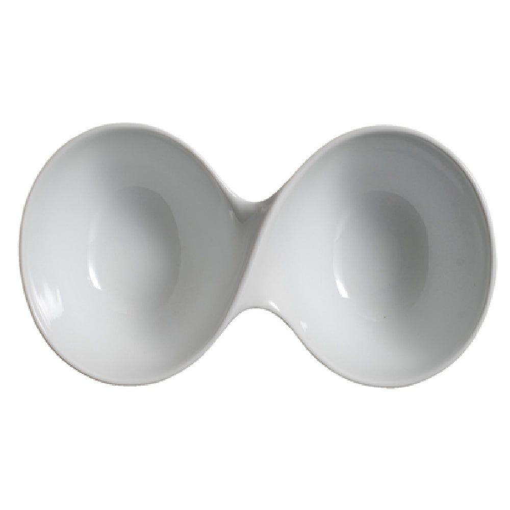 Palate & Plate AW-0212 - Appetizer Dish, (2) 10 Oz. Compartments, 9" X 5-1/2" X 2-1/2"H