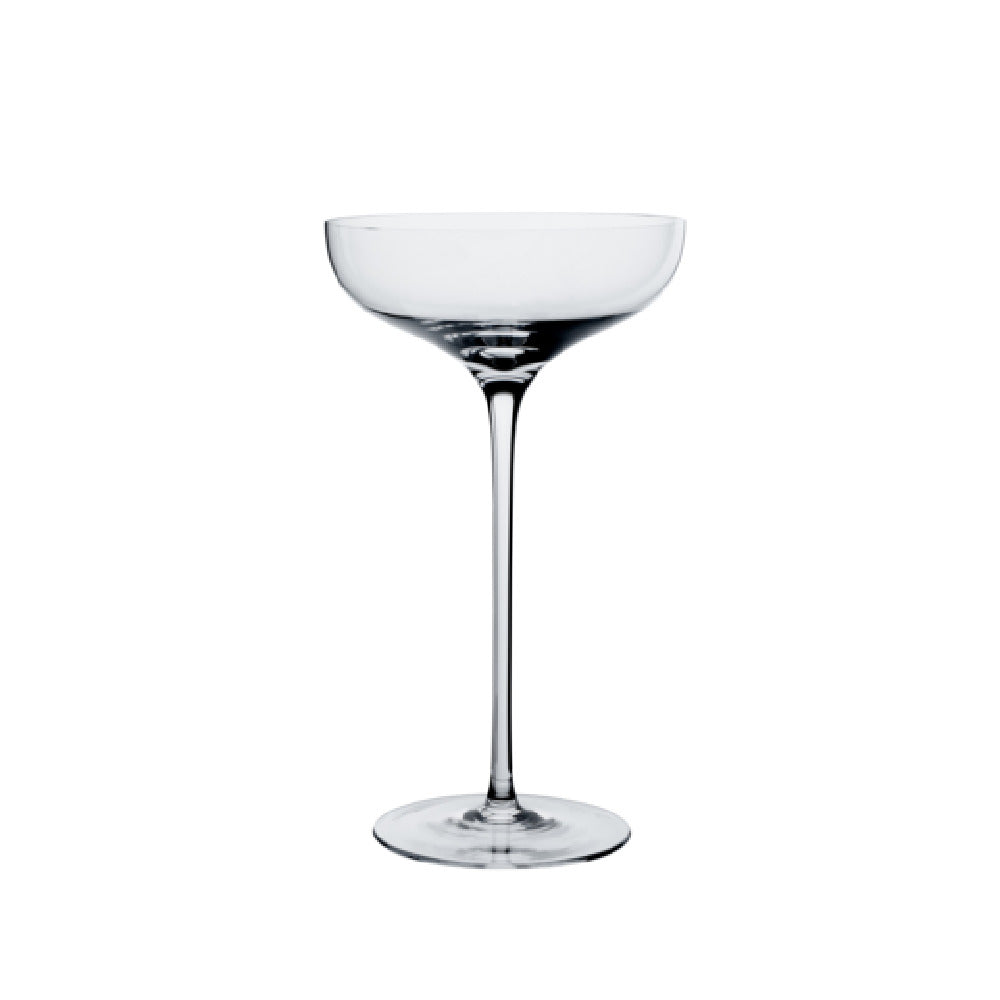 Steelite 83000WE112 Long Stem Champagne Coupe 9.5 Oz. (H 7-5/8" M 4-1/4" T 4-1/4" B 3-1/4") Glass