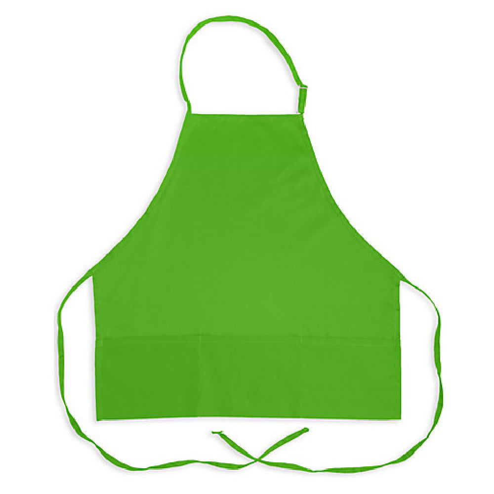 KNG 1040LMG Kng 27 In Bib Apron Lime Green 3 Pocket