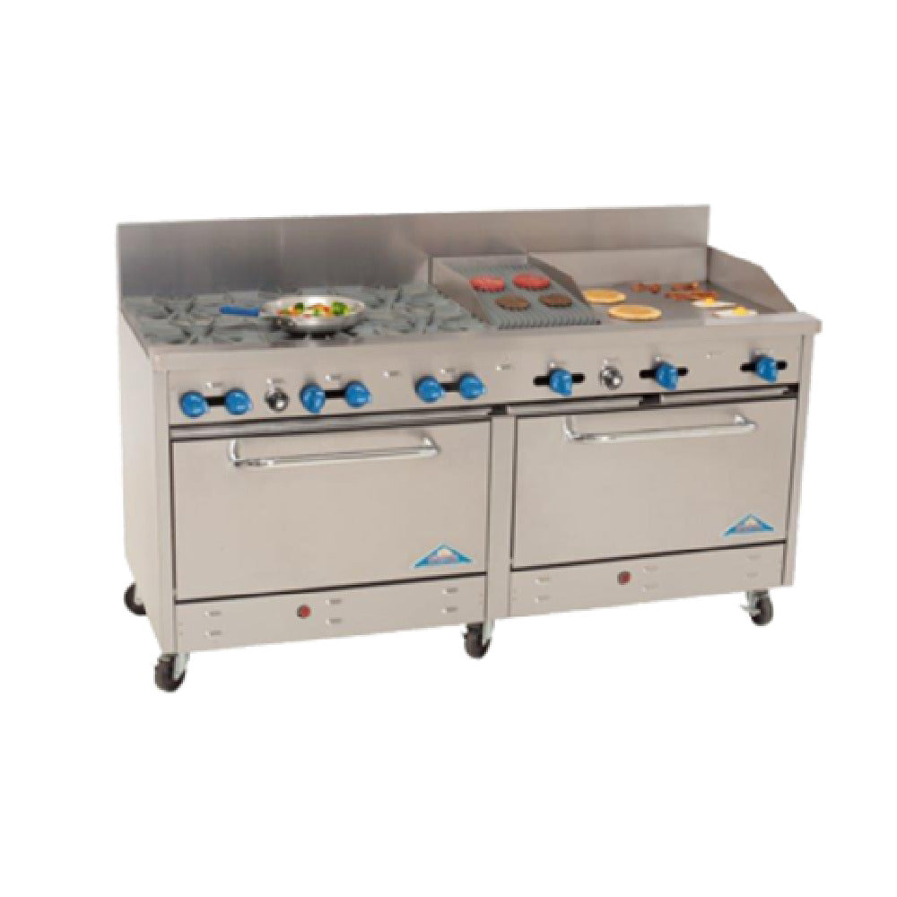 Comstock-Castle 2F330-18-1.5RB Range Gas 72" Wide