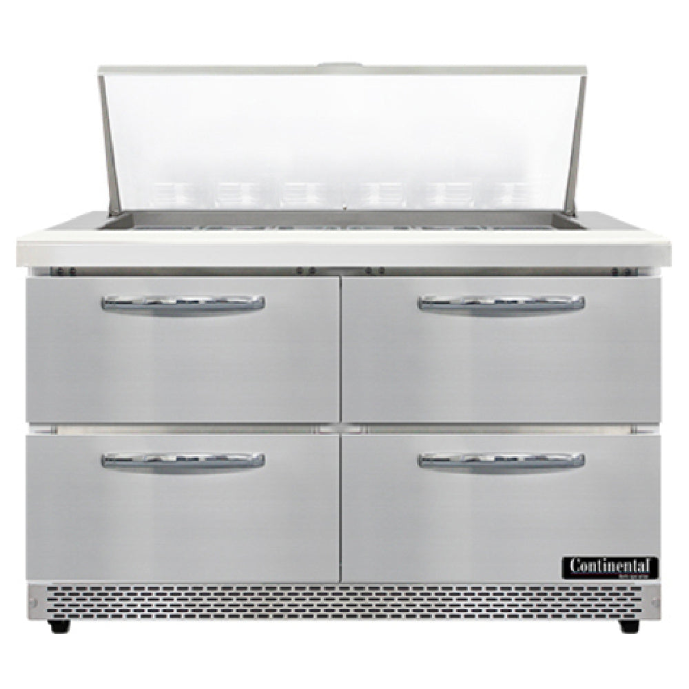 Continental Refrigerator SW48N18M-FB-D Mighty Top Sandwich Unit Front Breather