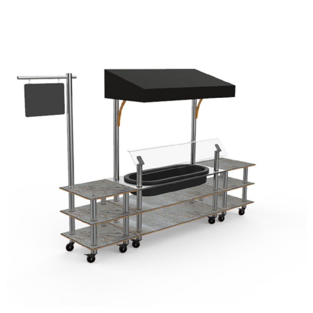 Steelite MGCMLA01GSBW Classic Canopy Cooling Station 130"W X 29 1/2"D X 96"H Mixed Materials