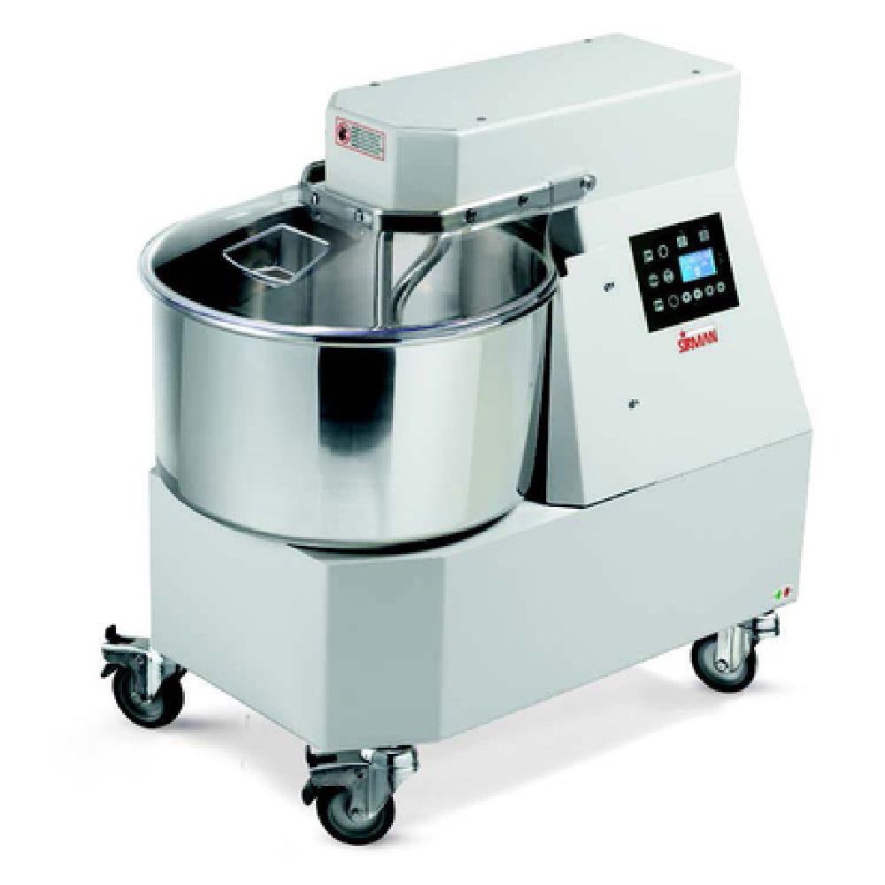 Sirman 40875466T HERCULES BIGA 50 2V Spiral Dough Mixer 55 Qt. Removable Stainless Steel Bowl