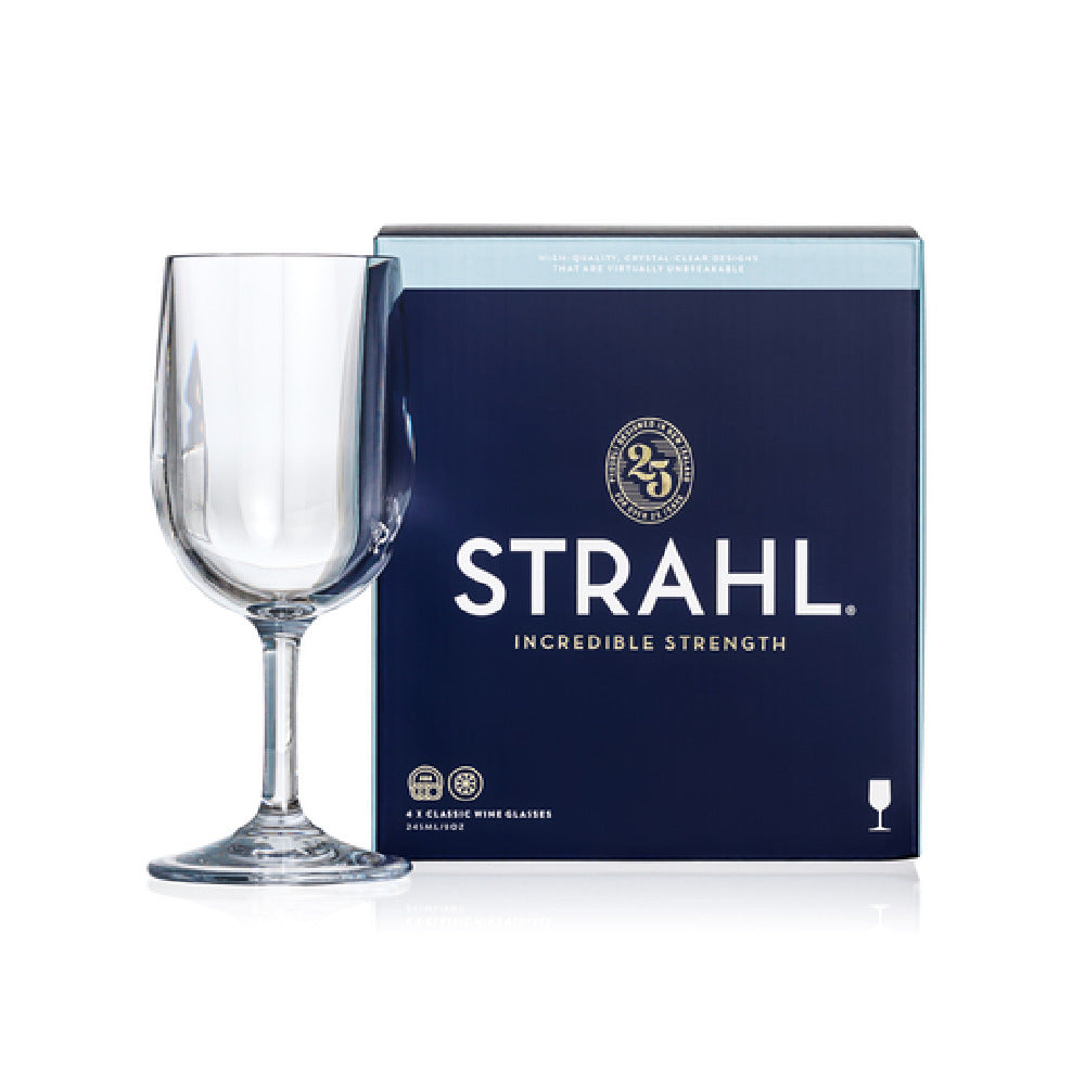 Steelite N406801 Strahl® Design Classic Wine Glass Gift Pack 8.0 Oz (H 6-7/8" M 2-7/8") Polycarbonate (stock Item)