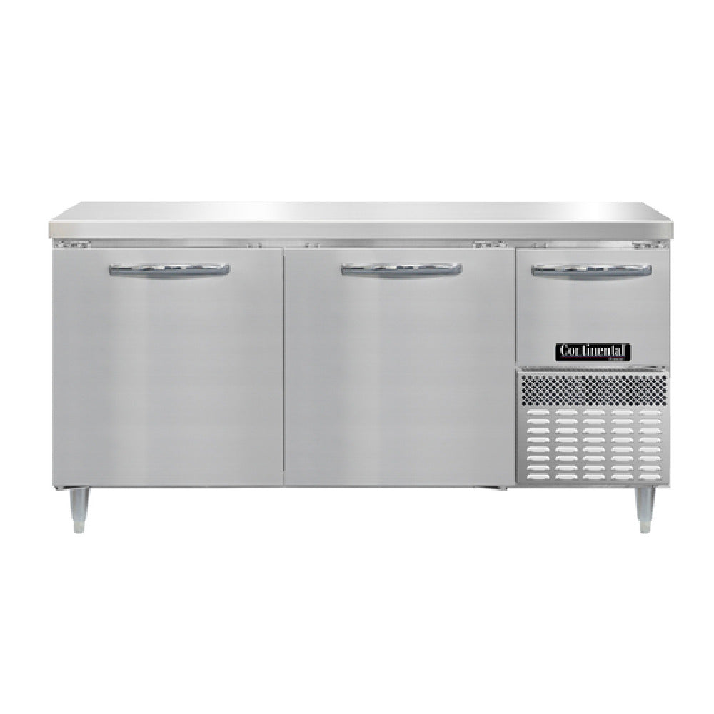 Continental Refrigerator DFA68NSS Designer Line Freezer Base Worktop Unit 68"W