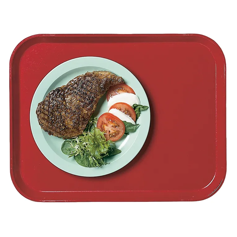 Cambro 1418CL675 Camlite® Tray Reinforced Edges 14" X 18" Steel Red