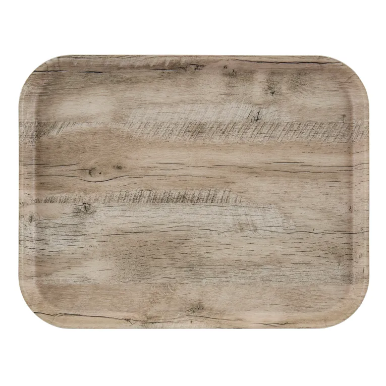 Cambro 1418DCET830 Décor Series Camtray® 18" X 14" Rectangular Light Oak