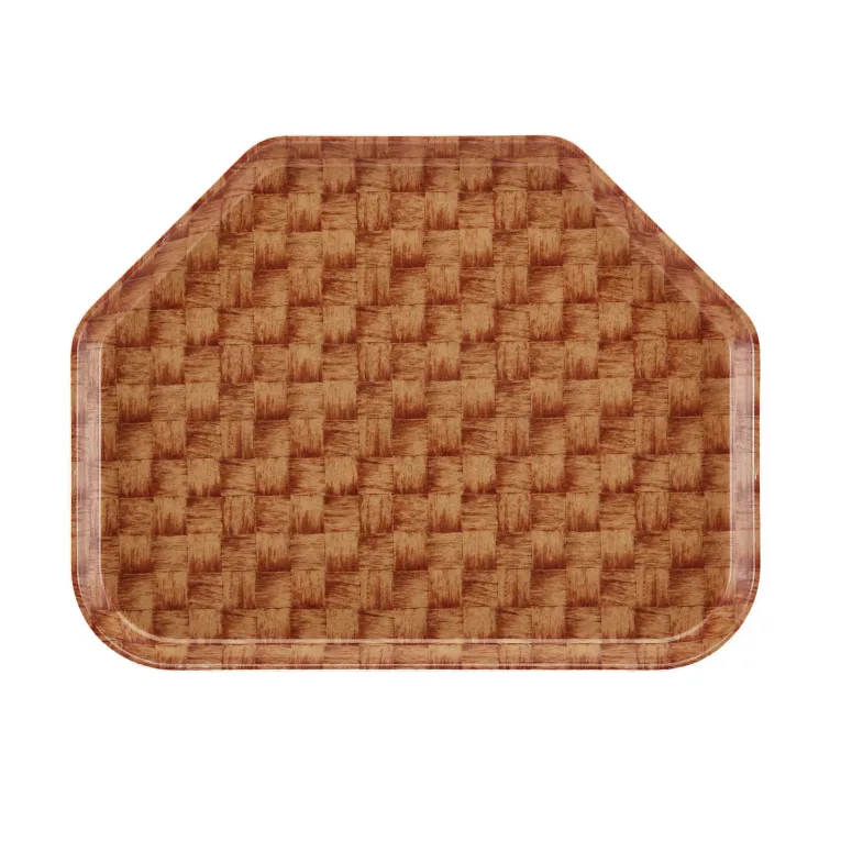 Cambro 1418TR301 Camtray® Trapezoid 14" X 18" Dark Basketweave