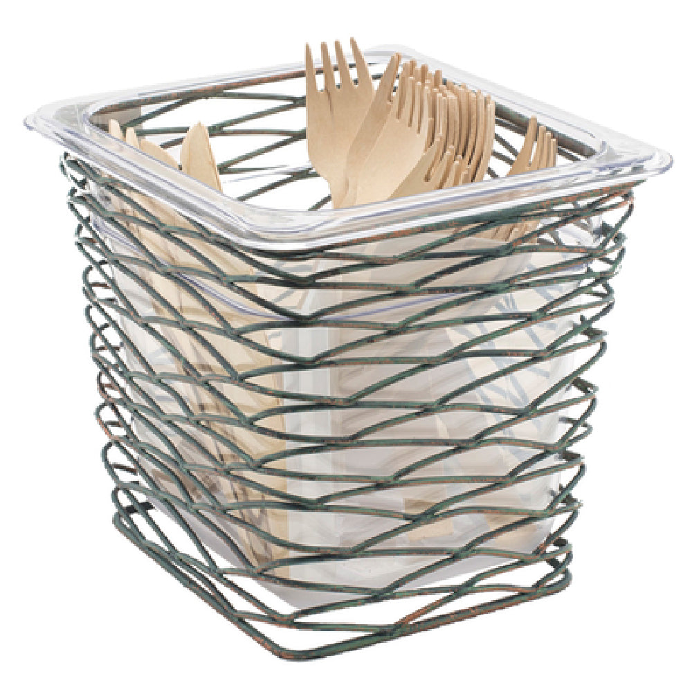 FOH BHO078PTI21 1/6 Size Patina Flatware Divider Set Includes One BHO061PTI21 1/6 Size Patina Housing/Pan Set Deep