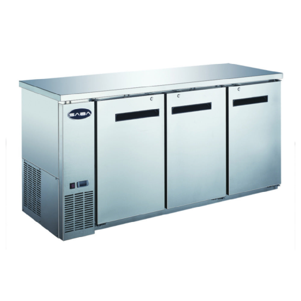 SABA SBB-24-72SS Back Bar Cooler Three-section 72-3/4" W
