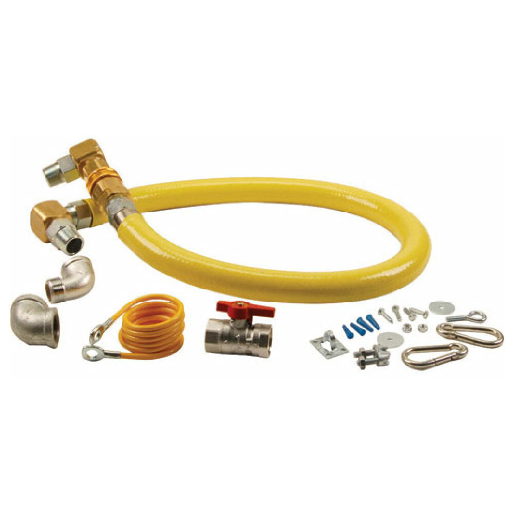 T&S Brass HG4E48SK Kit Gas Hose 1" X 48" T&s