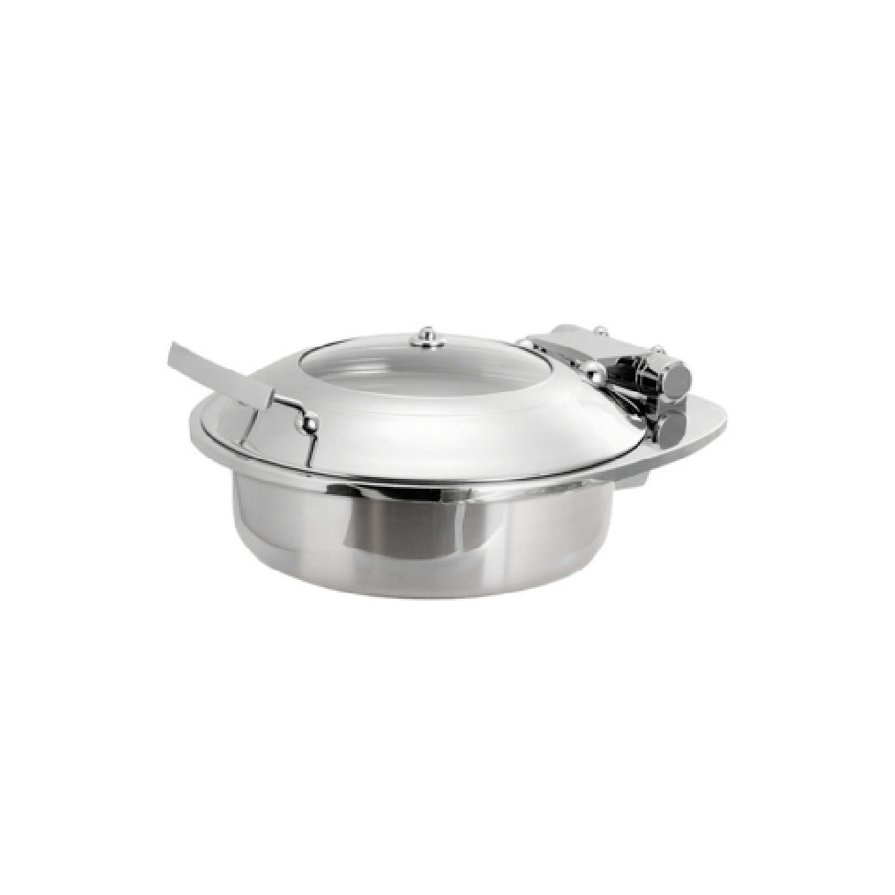 FOH BCH001MSS18 Smart Buffet Ware® Smart Chafer 4.8 Qt. Round With Tempered Glass Lid And Food Pan