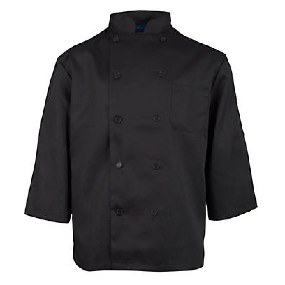 KNG 16603XL Kng 3xl Black Chef Coat 3/4 Sleeve