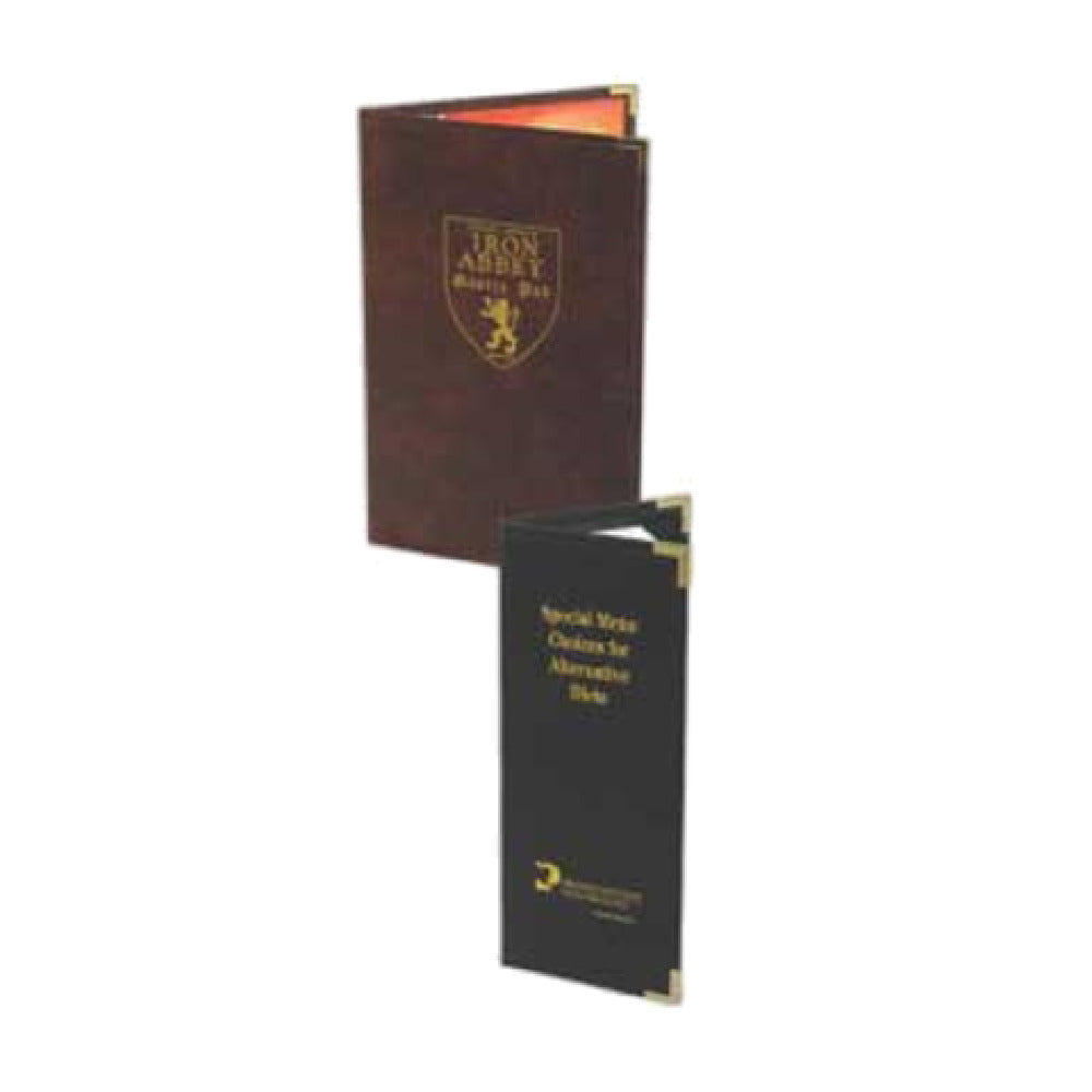 Menu Solutions ED420BA Menu Cover Holds 4-1/4" X 11" Inserts Double Panel With 2 Views