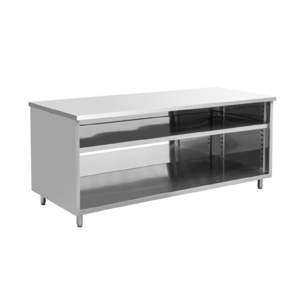 Hubert 32L-054 - Kratos® Enclosed Worktable, 96"W X 30"D X 36"H, 16 Ga