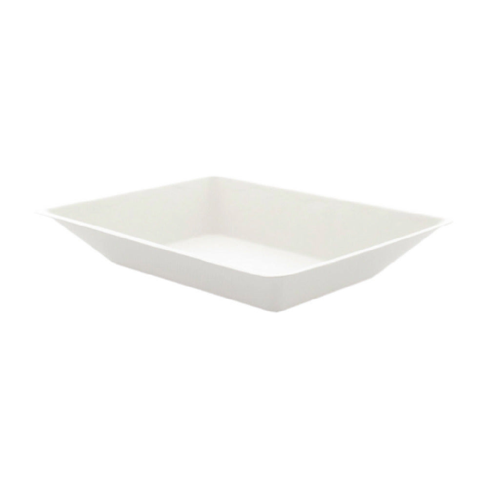 PacknWood 210ECOD1712F - Eco-Design Sugarcane Plate (No Added PFAs), 15oz, 6.6" X 5.1" X 1.1"