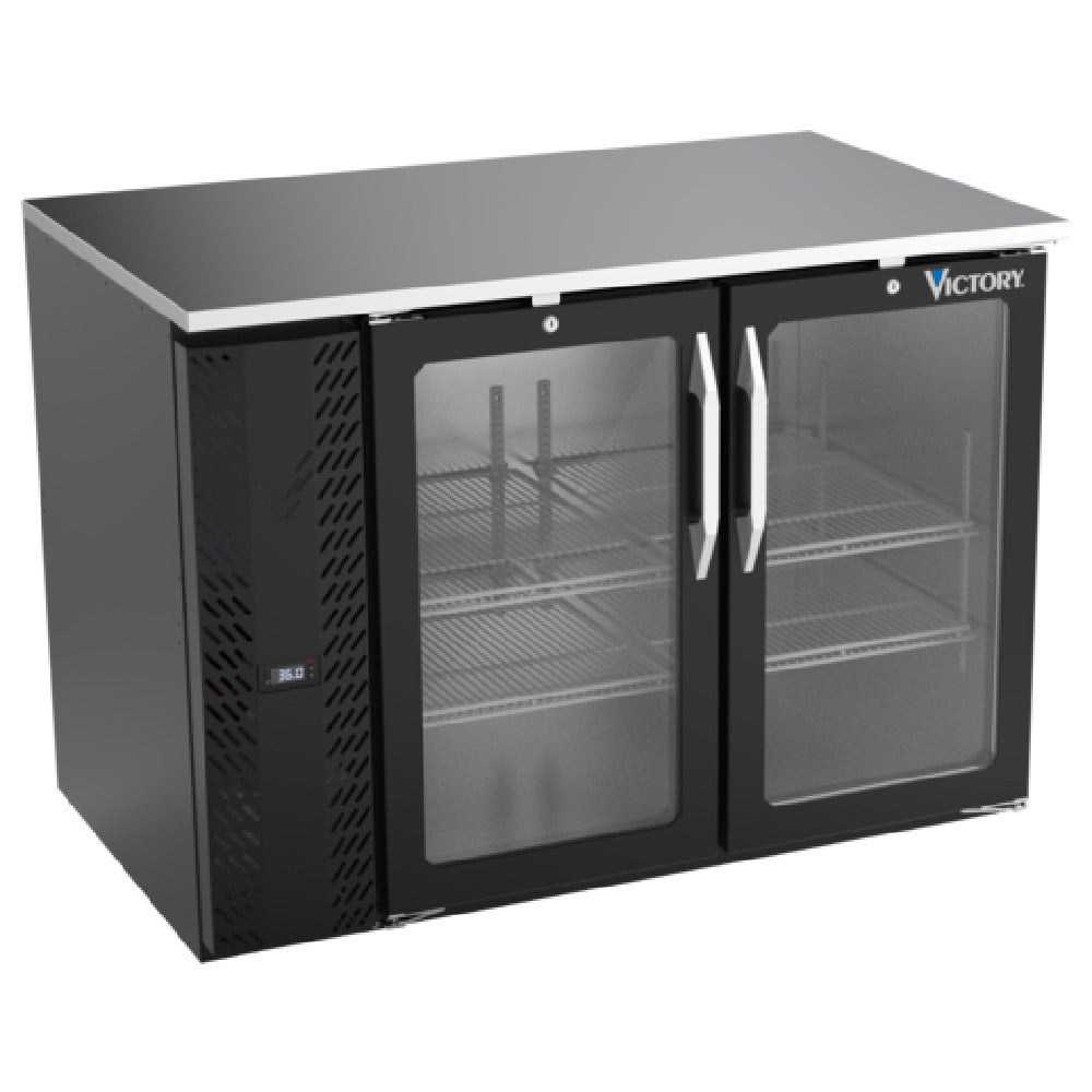 Victory VBB48HC-FG-B - Back Bar Refrigerator, Food Rated, Two-section