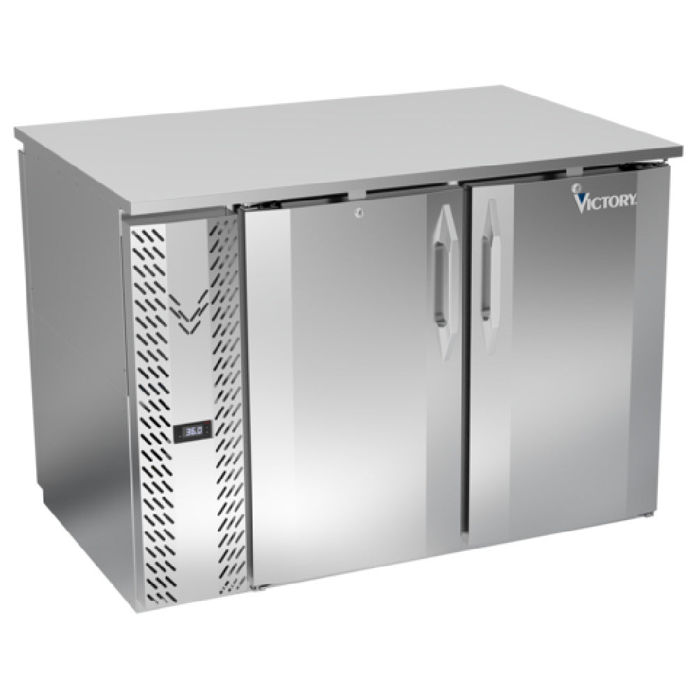 Victory VBB48HC-F-PT-S - Pass-Thru Back Bar Refrigerator, Food Rated, Two-section