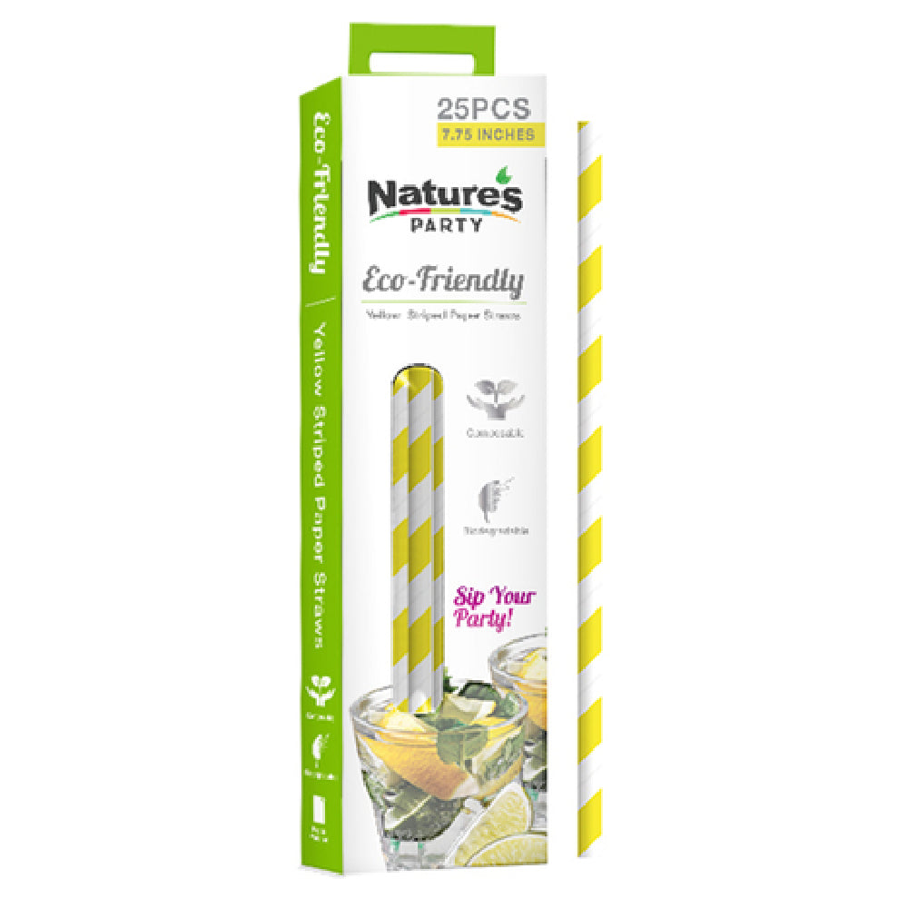 PacknWood 8NPCHP19Y1 - Straw, 0.02" Dia. X 7.75"L, Compostable