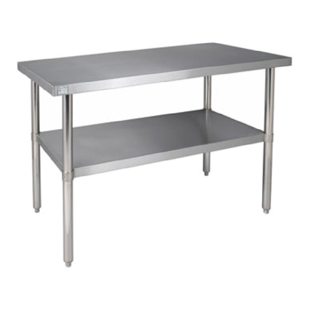 Klinger's Trading SG3060 Work Table 60"W X 30"D X 36"H 18/430 Stainless Steel Top