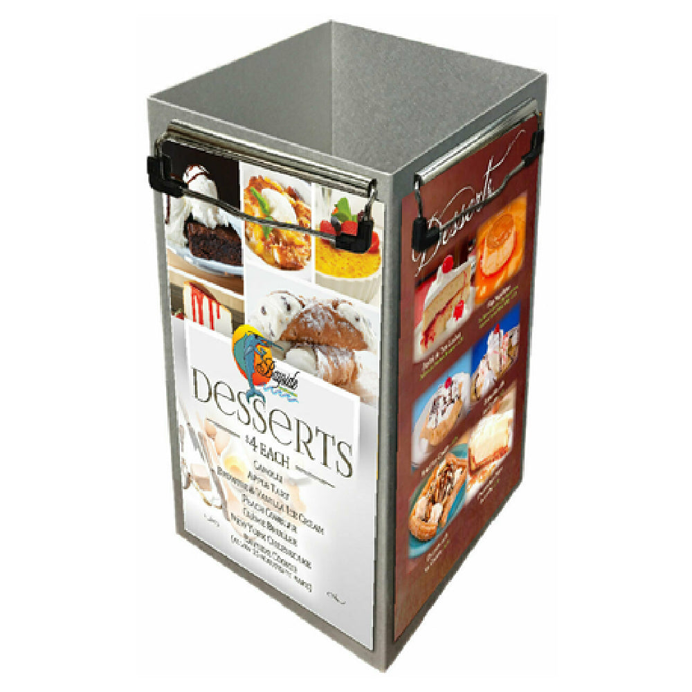 Menu Solutions ATT4CLIP-A Table Tent Holds 4" X 6" Inserts Quad Panel