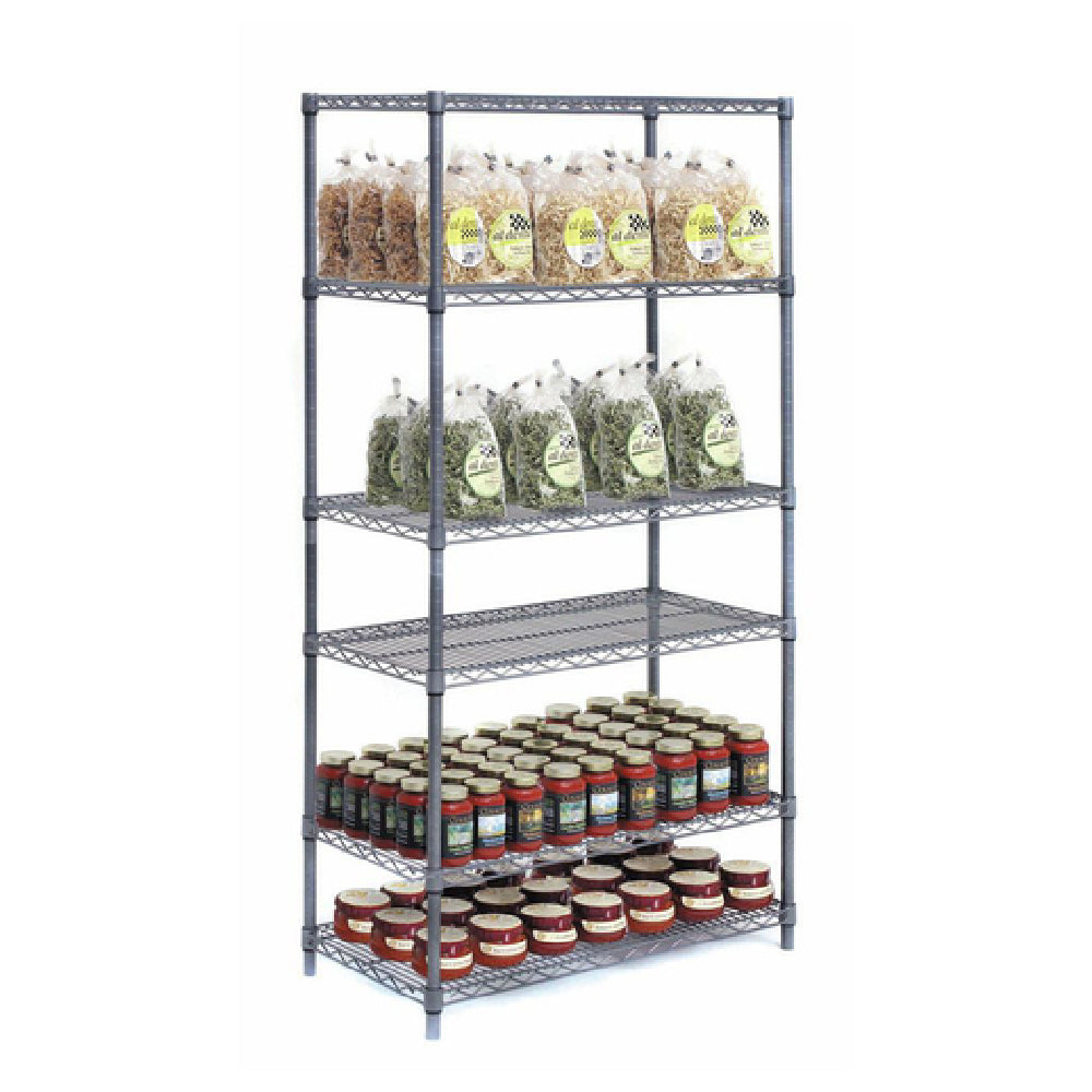 Hubert 90690 - Shelving Unit, Wire, Mobile