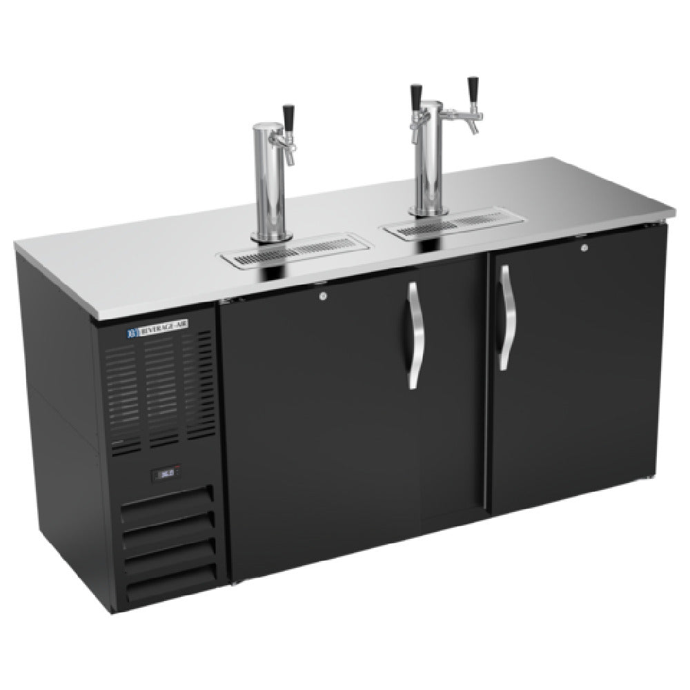 Beverage Air DDN68HC-B - Draft Beer Cooler, 68"W X 26-3/8"D X 49-5/16"H, 21.984 Cu. Ft.